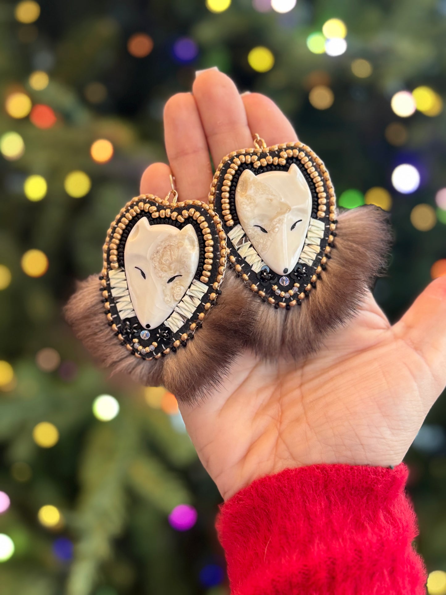 Sea Otter & Fox Ivory Center Collab with Shirley Hootch Jewelry