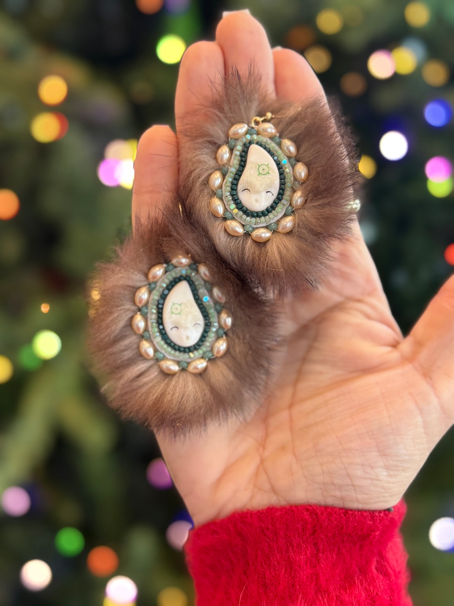 Earrings- Ivory Center Collab with Shirley Hootch Jewelry